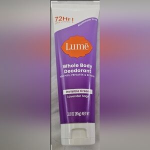 2 bottles of Lume all body deodorant lotion and 1 pack of Deodorant wipes